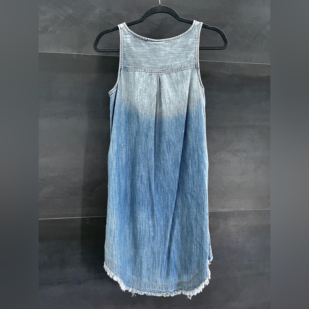 UNIVERSAL THREAD 100% Cotton Denim Frayed Hem Sleeveless Dress
